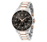  Shop Authentic Maserati SFIDA Chronograph Black Dial Two Tone Steel Strap Watch For Men - R8873640002 - Luxxuri