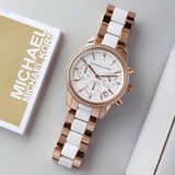  Shop Authentic Michael Kors Ritz White Dial Two Tone Steel Strap Watch for Women - MK6324 - Luxxuri