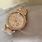  Shop Authentic Michael Kors Layton Chronograph Rose Gold Dial Rose Gold Steel Strap Watch For Women - MK7285 - Luxxuri