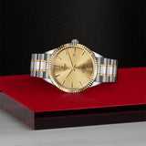  Shop Authentic Tudor Style Automatic Gold Dial Two Tone Steel Strap Watch for Men - M12713-0001 - Luxxuri