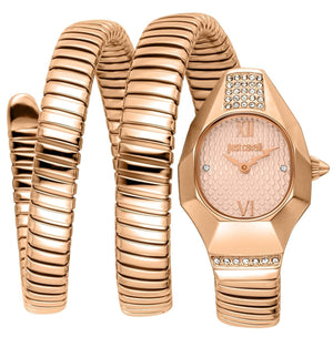 Just Cavalli Lunara Rose Gold Dial Rose Gold Steel Strap Watch for Women - JC1L397M0055