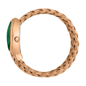 Just Cavalli Novara Green Dial Rose Gold Steel Strap Watch for Women - JC1L264M0045