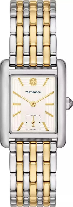 Tory Burch Eleanor White Dial Two Tone Steel Strap Watch for Women - TBW1070