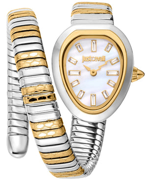 Just Cavalli Aversa Mother of Pearl Dial Two Tone Steel Strap Watch for Women - JC1L222M0055