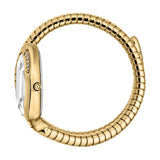 Just Cavalli Serpente Metallica White Dial Gold Steel Strap Watch for Women - JC1L223M0025