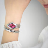 Just Cavalli Ferocious Pink Dial Silver Steel Strap Watch for Women - JC1L306M0025