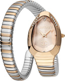 Just Cavalli Serpente Metallica Rose Gold Dial Two Tone Steel Strap Watch for Women - JC1L208M0075