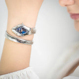 Just Cavalli Ferocious Blue Dial Silver Steel Strap Watch for Women - JC1L306M0015