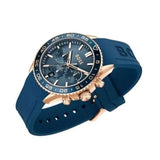 Hugo Boss Runner Chronograph Blue Dial Blue Silicone Strap Watch for Men - 1514169