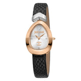 Just Cavalli Diversa Snake Silver Dial Black Leather Strap Watch for Women - JC1L321L0065
