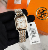 Tory Burch Robinson White Dial Two Tone Steel Strap Watch for Women - TBW1509