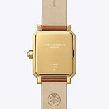 Tory Burch Robinson White Dial Brown Leather Strap Watch for Women - TBW1503