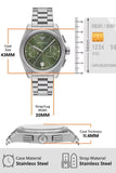  Shop Authentic Emporio Armani Federico Chronograph Green Dial Silver Steel Strap Watch for Men - AR11640 - Luxxuri