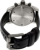 Burberry Utilitarian Chronograph Black Dial Black Leather Strap Watch for Men - BU7813