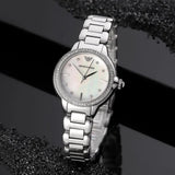 Emporio Armani Mia Mother of Pearl Dial Silver Steel Strap Watch for Women - AR11596