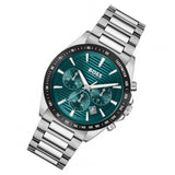 Hugo Boss Strike Chronograph Green Dial Silver Steel Strap Watch for Men - 1514241