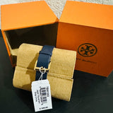 Tory Burch Collins Quartz Blue Dial Blue Leather Strap Watch for Women - TBW1203
