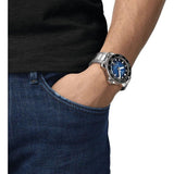 Tissot Seastar 2000 Professional Powermatic 80 Blue Dial Silver Steel Strap Watch for Men - T120.607.11.041.01