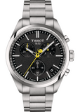 Tissot PR 100 Tour De France Chronograph Black Dial Silver Steel Strap Watch for Men - T150.417.11.051.00
