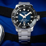 Tissot Seastar 2000 Professional Powermatic 80 Blue Dial Silver Steel Strap Watch for Men - T120.607.11.041.01