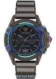  Shop Authentic Versace Icon Active Chronograph Black Dial Grey Silicone Strap Watch for Men - VEZ701022 - Luxxuri