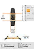 Emporio Armani Gino Black Dial Black Leather Strap Watch for Men - AR11666