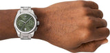  Shop Authentic Emporio Armani Federico Chronograph Green Dial Silver Steel Strap Watch for Men - AR11640 - Luxxuri