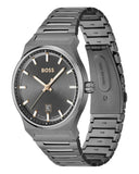 Hugo Boss Candor Grey Dial Grey Steel Strap Watch for Men - 1514078