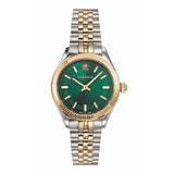  Shop Authentic Versace Hellenyium Quartz Green Dial Two Tone Steel Strap Watch for Women - VEHU00420 - Luxxuri