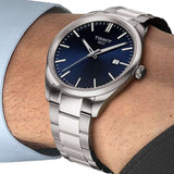Tissot PR 100 Blue Dial Silver Steel Strap Watch for Men - T150.410.11.041.00