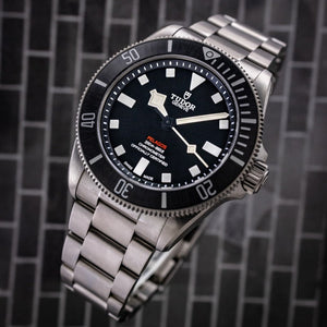 Tudor Pelagos Black Dial Grey Steel Strap Watch for Men - M25407N-0001