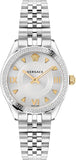 Versace Hellenyium Quartz Silver Dial Silver Steel Strap Watch for Women - VE2S00322