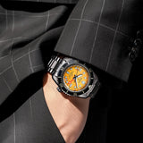 Seiko Prospex The Night of Siam Limited Edition Yellow Dial Silver Steel Strap Watch for Men - SPB487J1
