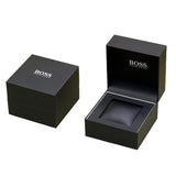  Shop Authentic Hugo Boss Trace Chronograph Black Dial Black Leather Strap Watch for Men - 1514003 - Luxxuri