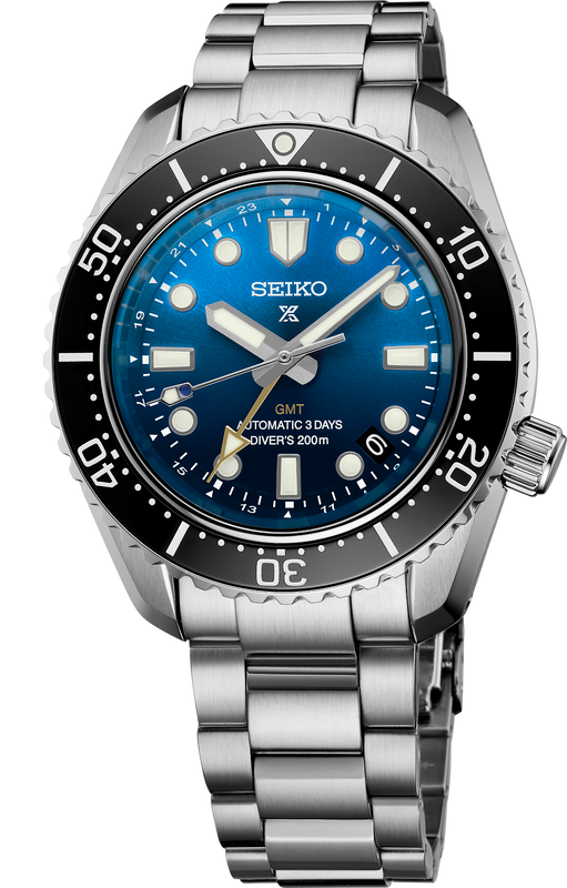 Seiko Prospex 1968 Heritage Divers GMT US Limited Edition Blue Dial Silver Steel Strap Watch for Men - SPB477J1