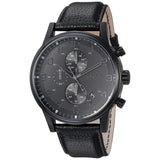  Shop Authentic Hugo Boss Aeroliner Chronograph Black Dial Black Leather Strap Watch for Men - 1512567 - Luxxuri