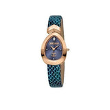 Just Cavalli Diversa Snake Blue Dial Blue Leather Strap Watch for Women - JC1L321L0055