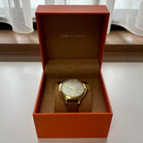 Tory Burch Collins Quartz White Dial Brown Leather Strap Watch for Women - TBW1202
