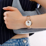 Emporio Armani Mia Meccanico Mother of Pearl Dial Rose Gold Steel Strap Watch for Women - AR60072
