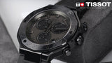 Tissot T-Race Chronograph Black Dial Black Rubber Strap Watch for Men - T141.417.37.061.00