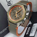  Shop Authentic Hugo Boss Cloud Chronograph Olive Green Dial Green Leather Strap Watch for Men - 1514018 - Luxxuri