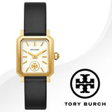 Tory Burch Robinson White Dial Black Leather Strap Watch for Women - TBW1504