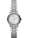 Emporio Armani Alpha Mother of Pearl Dial Silver Steel Strap Watch for Women - AR1803