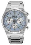 Seiko Conceptual Chronograph Ice Blue Dial Silver Steel Strap Watch for Men - SSB459P1
