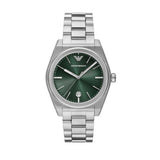  Shop Authentic Emporio Armani Frederico Analog Green Dial Silver Steel Strap Watch for Men - AR11621 - Luxxuri