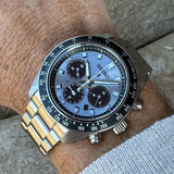 Seiko Prospex Speedtimer 41.4 Solar Chronograph Blue Dial Silver Steel Strap Watch for Men - SSC935