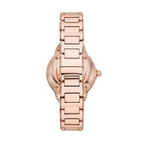 Emporio Armani Mia Meccanico Mother of Pearl Dial Rose Gold Steel Strap Watch for Women - AR60072