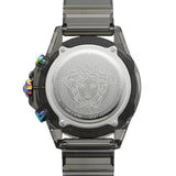  Shop Authentic Versace Icon Active Chronograph Black Dial Grey Silicone Strap Watch for Men - VEZ701022 - Luxxuri