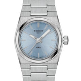 Tissot PRX Quartz Ice Blue Dial Silver Steel Strap Watch for Women - T137.010.11.351.00