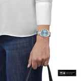 Tissot PR 100 Sport Chic Lady Blue Dial Silver Steel Strap Watch for Women - T101.910.11.351.00